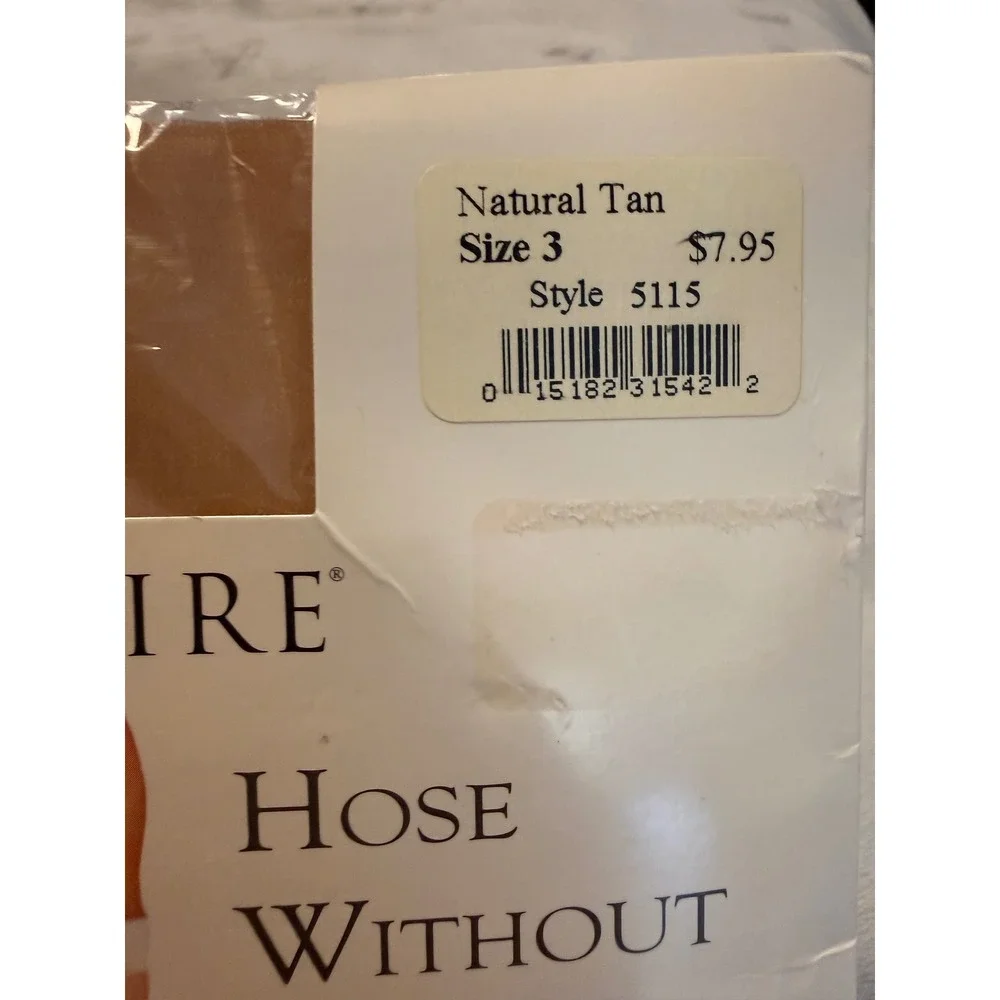 Berkshire Ultra Sheer Control Top Toeless Pantyhose Sz 3 Tan NWT.‎ CD